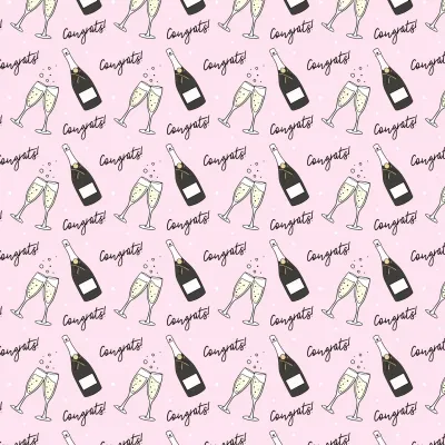 Congrats Champagne Wrapping Paper