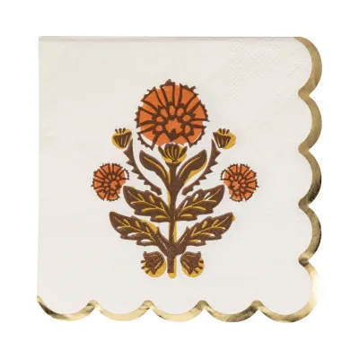 Give Thanks Floral Cocktail Napkin