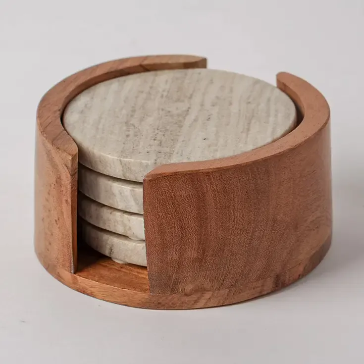 Marble Coasters - Tan (S/4)