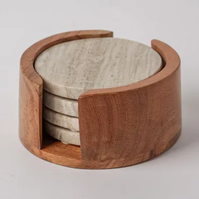 Marble Coasters - Tan (S/4)