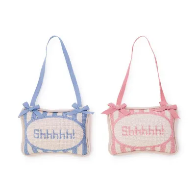 Shhhhh! Embroidered Pillow Door Hanger 