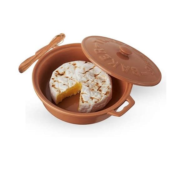 Terra Cotta Brie Baker w/ Wood Spreader