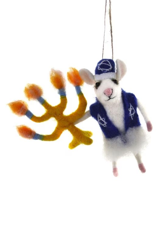 Happy Hanukka Mouse Ornament