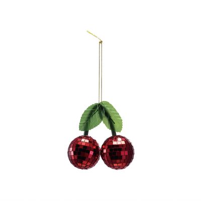 Glass Mosaic Cherries Ornament