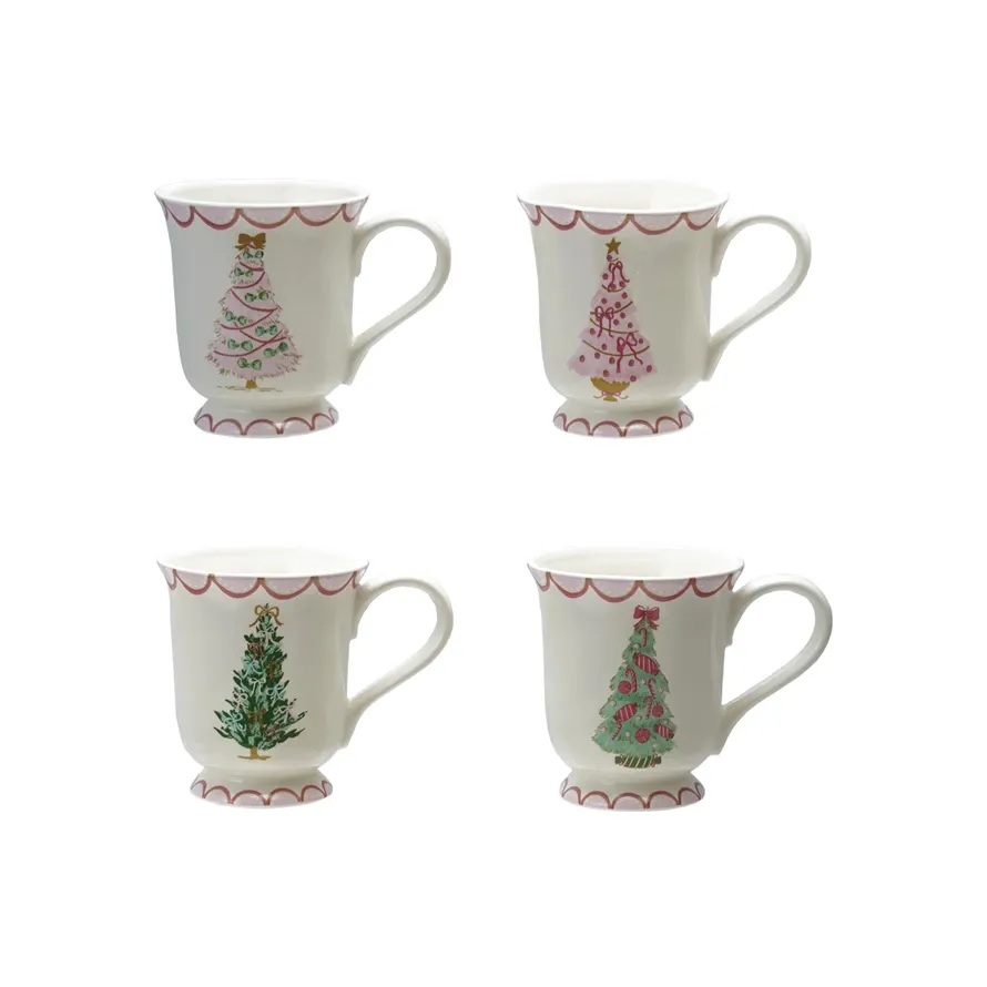 12 oz. Stoneware Mug with Christmas Tree