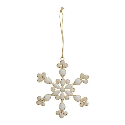Acrylic Jewel &amp; Metal Snowflake Ornament
