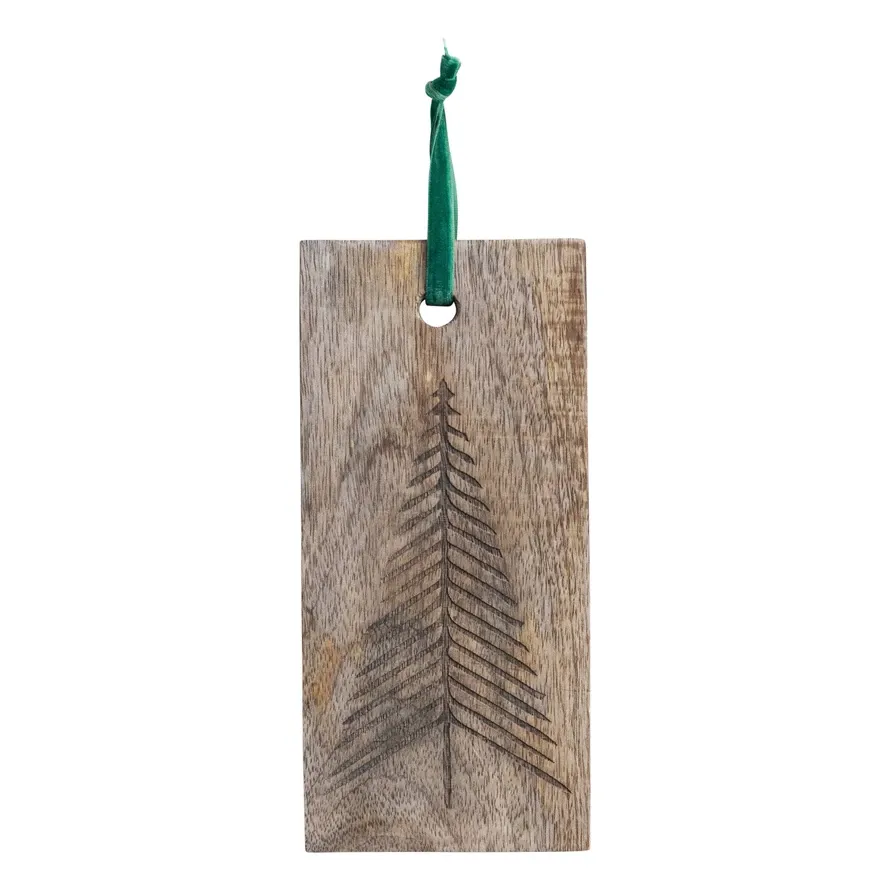 Laser Etched Tree &amp; Velvet Tie Cutting Board, Size: S