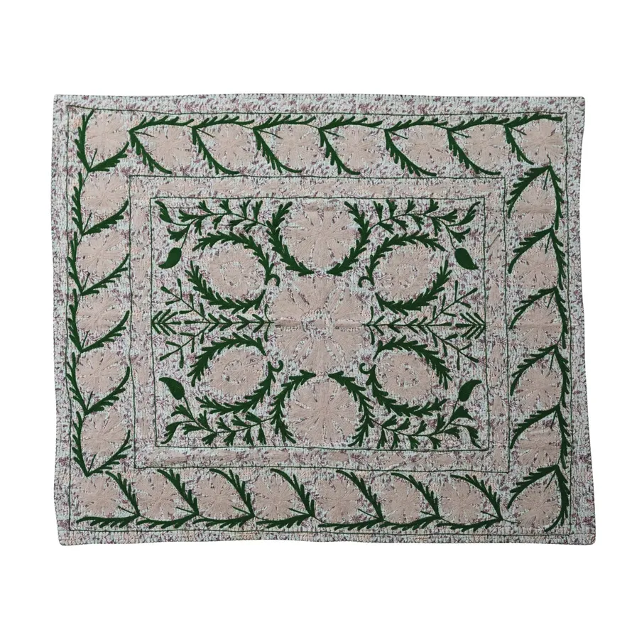 Voile Printed Throw with Suzani Pattern
