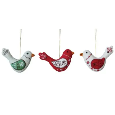 Handmade Wool Felt Bird Ornament