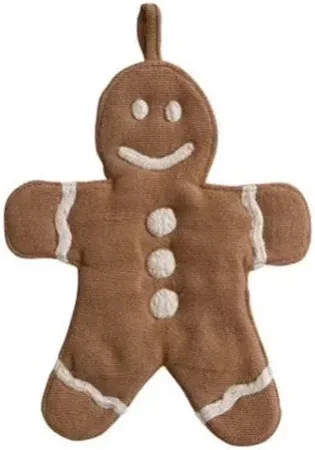 Woven Gingerbread Cookie Pot Holder