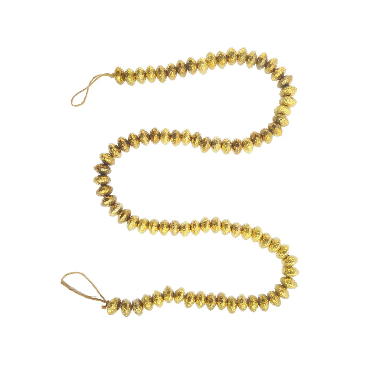 Gold Embossed Metal Ball Garland