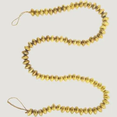 Hammered Brass Bead Garland