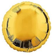 Mylar Balloon - Mylar Circles Gold 18&quot;