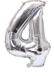 Silver Mylar Balloon 40&quot; - Four