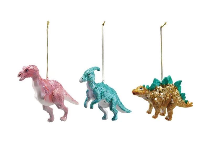 Dinosaur Ornament w/ Sequins &amp; Glitter