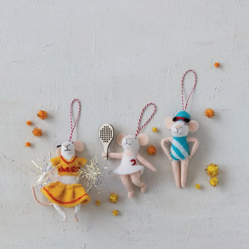 Wool Felt Synchronized Swimmer Mouse