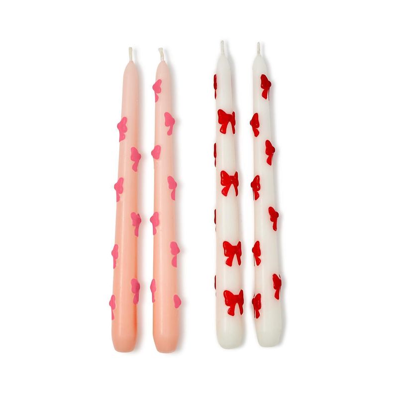 Set of 2 Bow Taper Candles