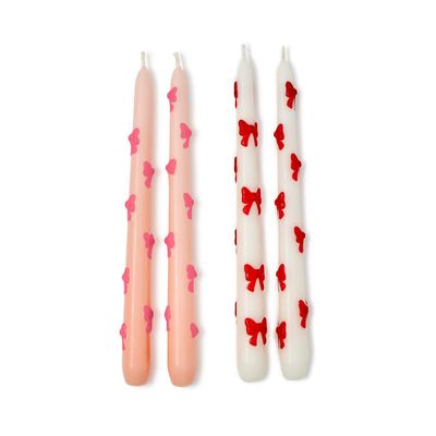 Set of 2 Bow Taper Candles