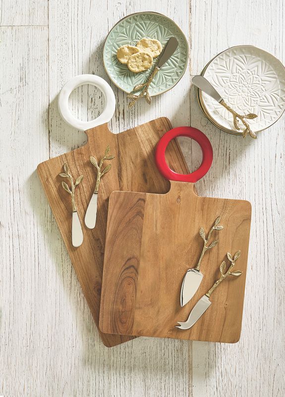 Wood Board with Enamel Handle -