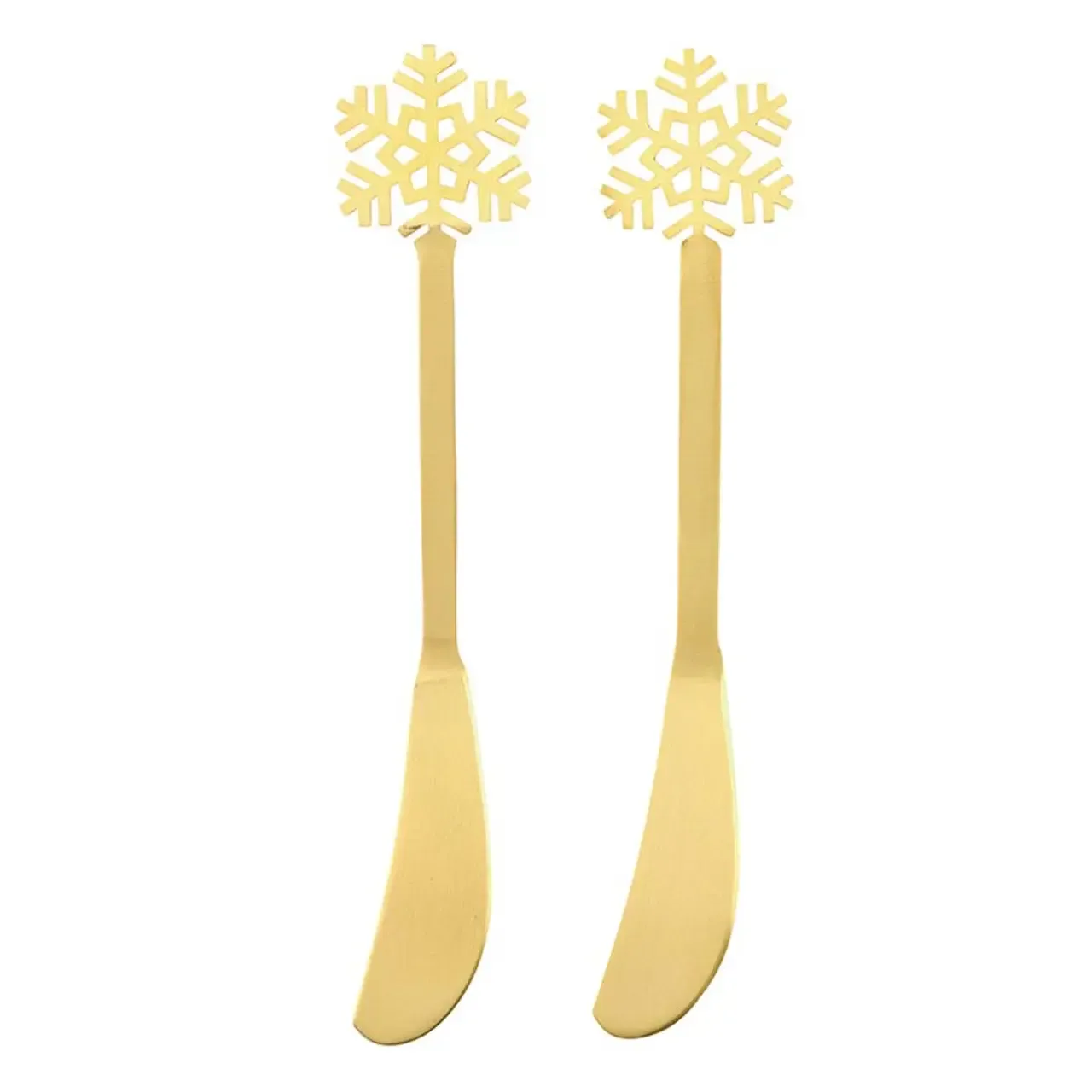 Gold Snowflake Cheese Spreaders (S/2)
