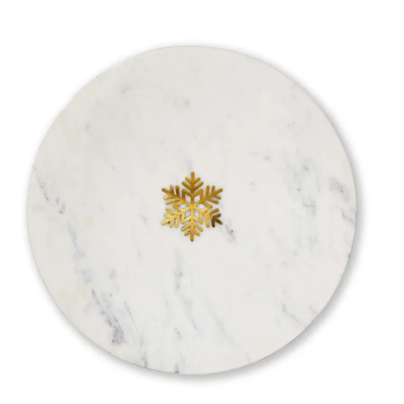 Snowflake Marble Serving Board