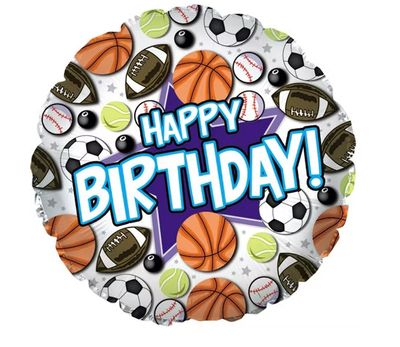 17&quot; Happy Birthday Sports Balloon