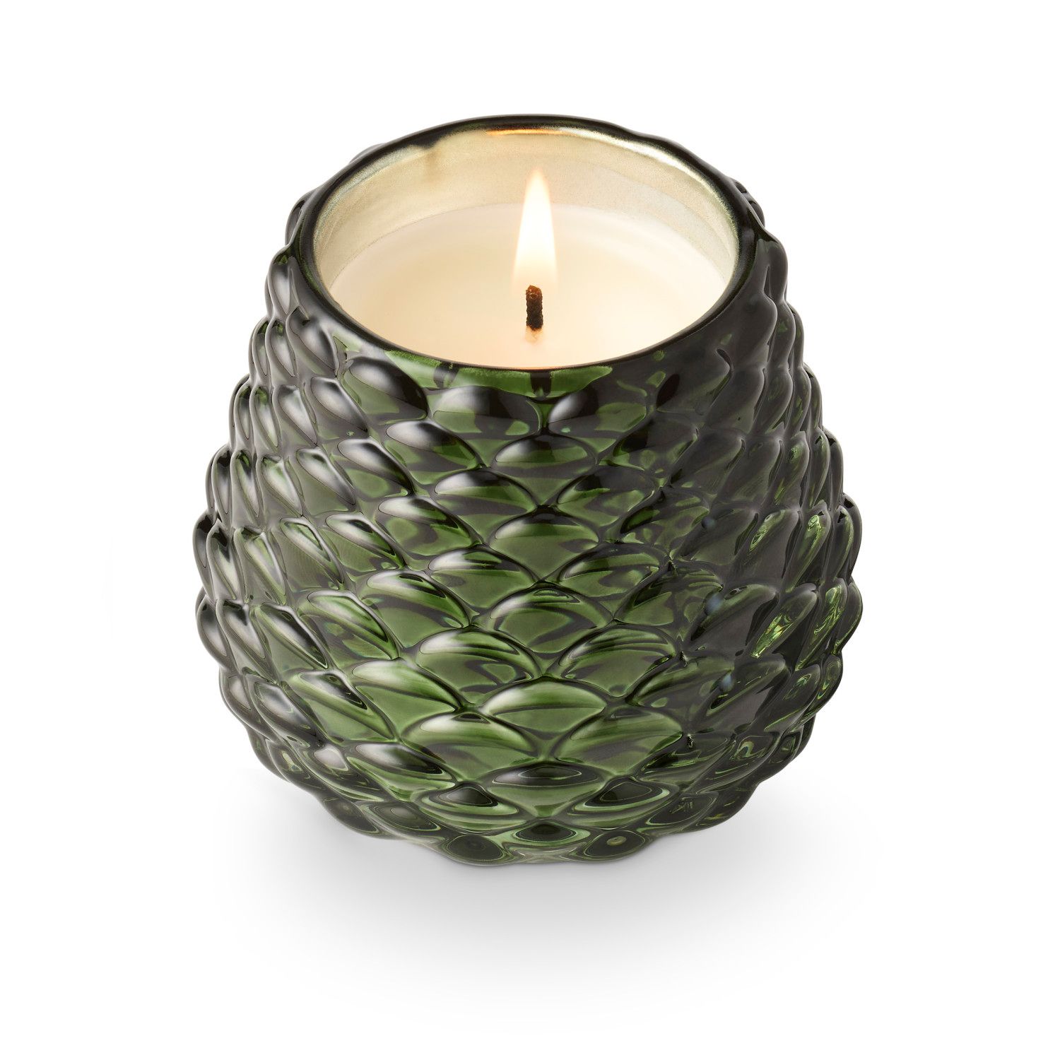 Glass Pinecone Candle