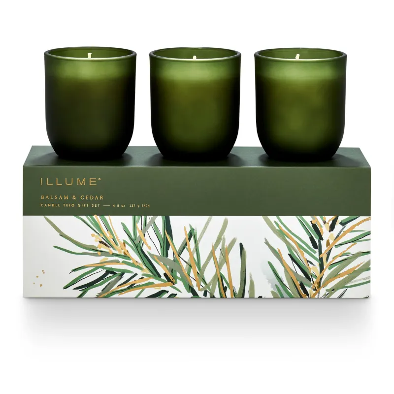 Balsam &amp; Cedar Candle Trio Gift Set