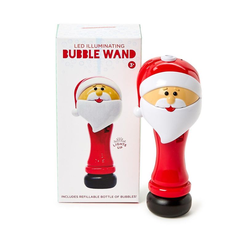 LED Illuminating Santa Bubble Wand