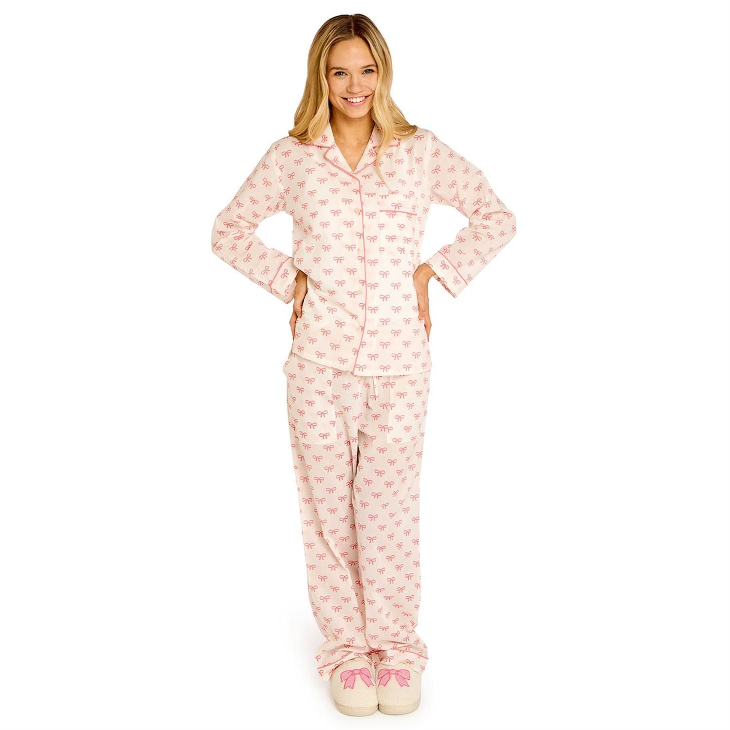 Coquette Bow Print Cotton Cotton Printed Pajamas