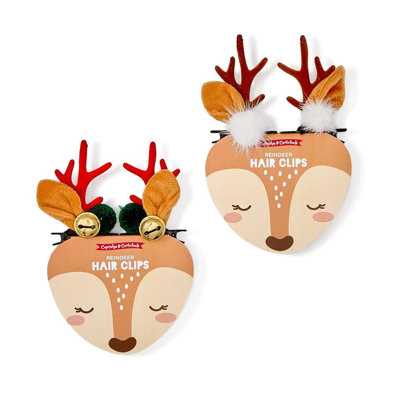 Reindeer Antlers Hair Clip Pair
