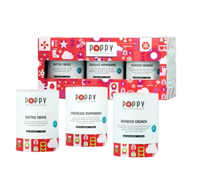 Holiday Cylinder Trio Popcorn