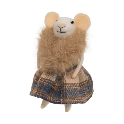 Ski Chalet Mouse Felted Ornament