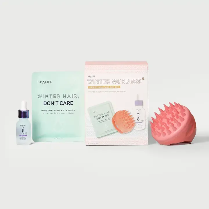 3 Piece Hair-Care Set w/ Scalp Massager, Serum &amp; Hair Mask