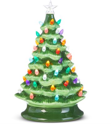 13&quot; W/ Timer Vintage Lighted Tree