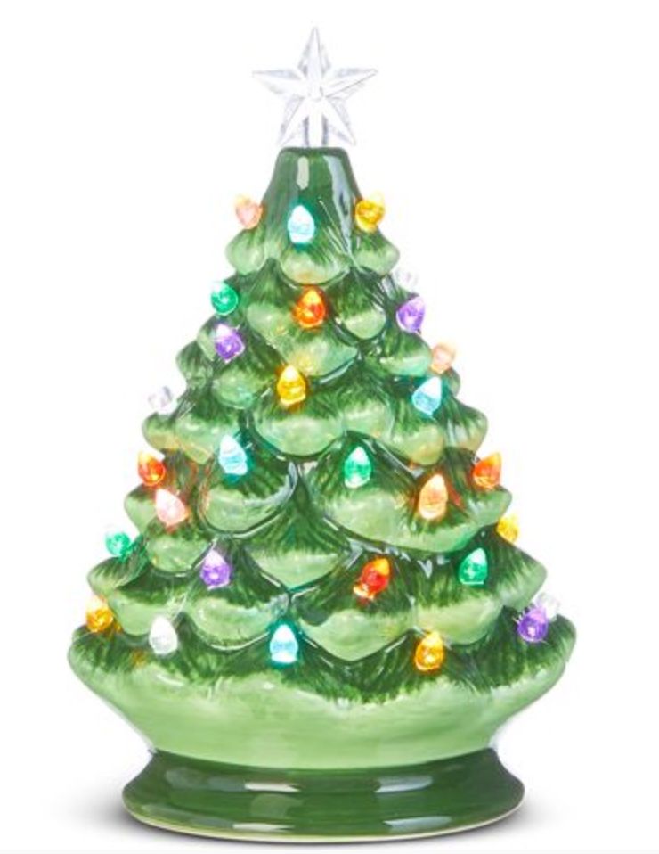 8&quot; W/ Timer Vintage Lighted Tree