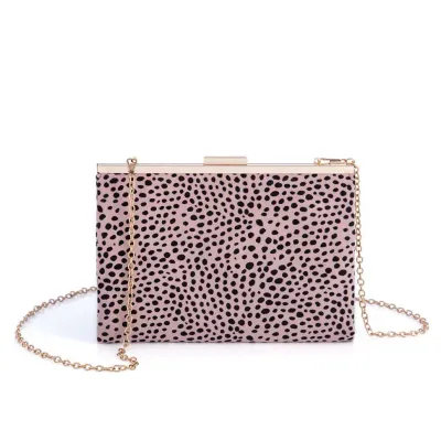 Harding Pink Leopard Clutch
