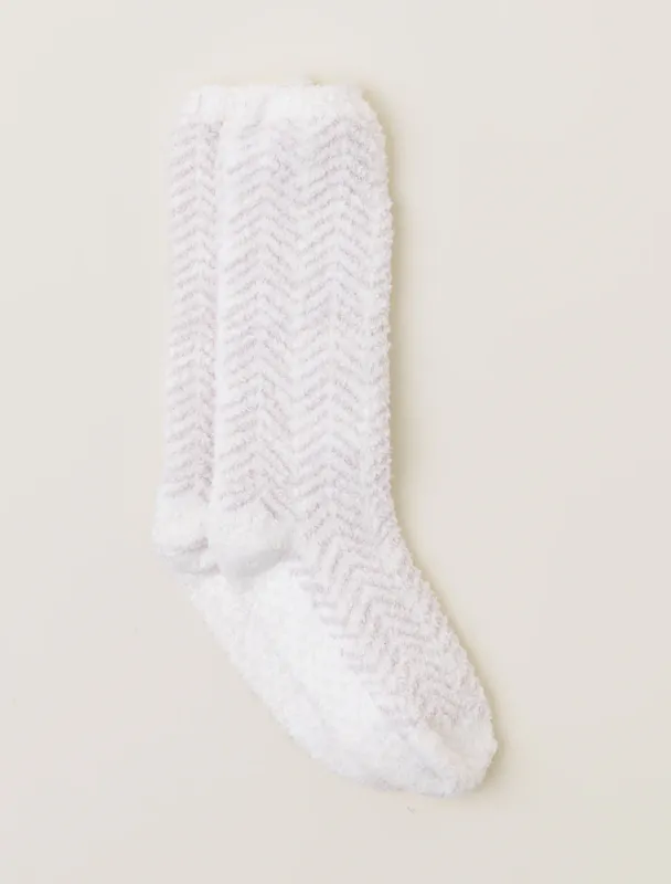 Women's Herringbone Socks - Stone/Cream
