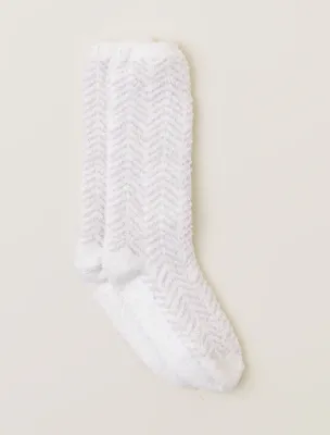 Women&#39;s Herringbone Socks - Stone/Cream
