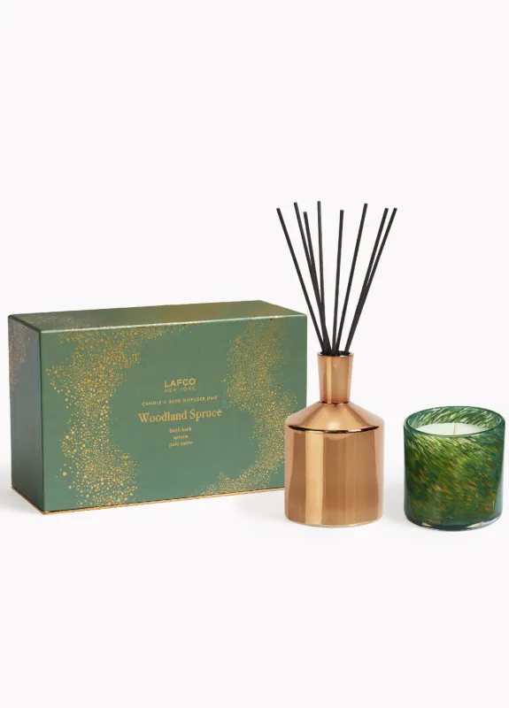 Woodland Spruce Classic Candle &amp; Diffuser Duo