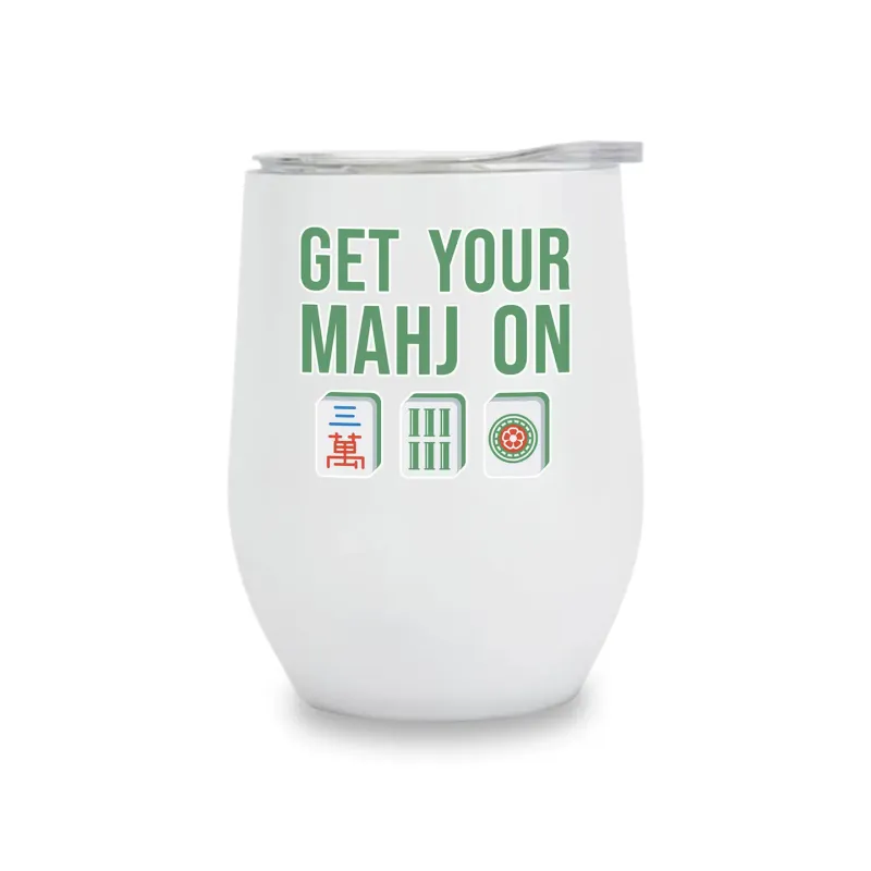 Mahjong Tiles Insulated Wine Tumbler