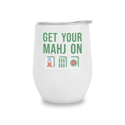 Mahjong Tiles Insulated Wine Tumbler