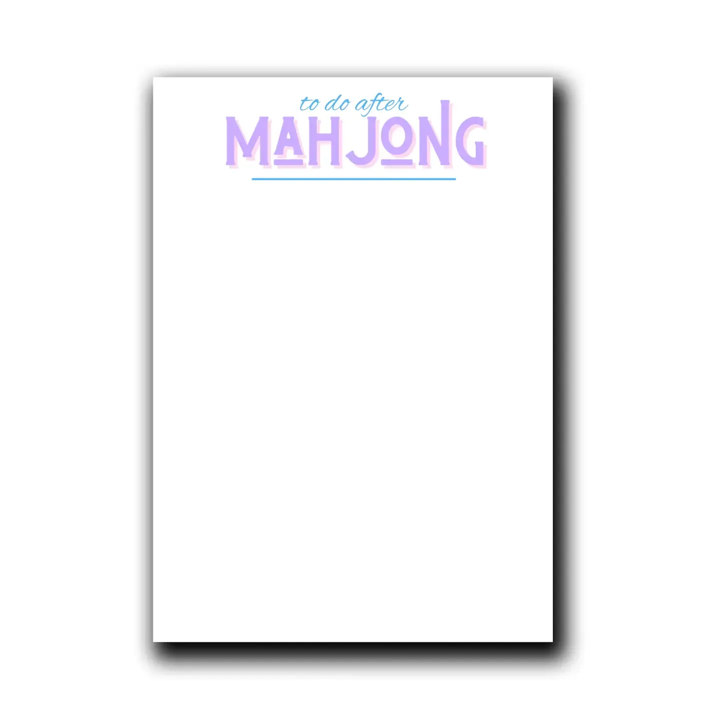 To Do After Mahjong Notepad, Color: Purple
