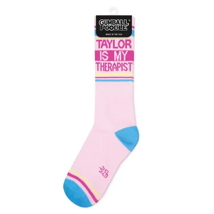 Taylor Is My Therapist Gym Crew Socks