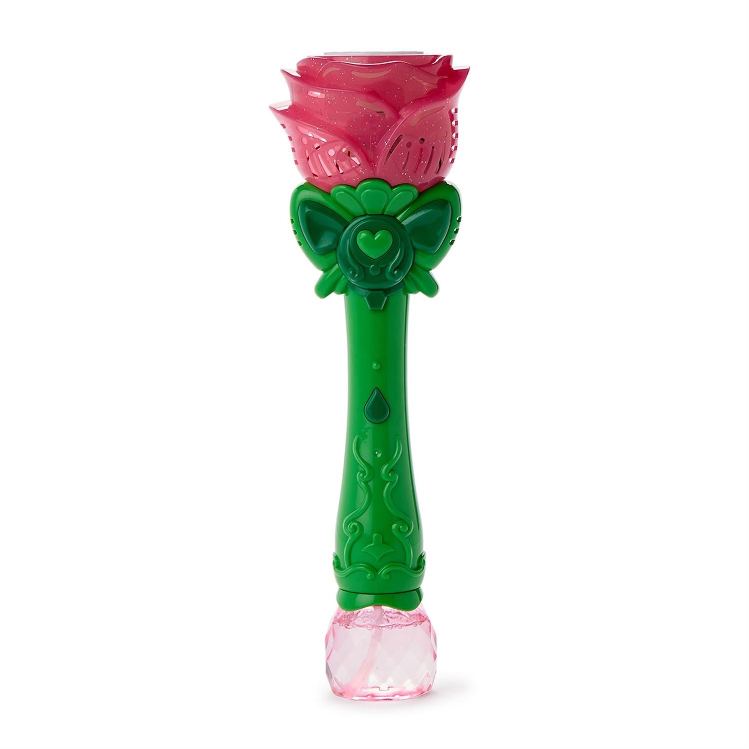 Pink Rose LED Illuminating Bubble Wand Blower