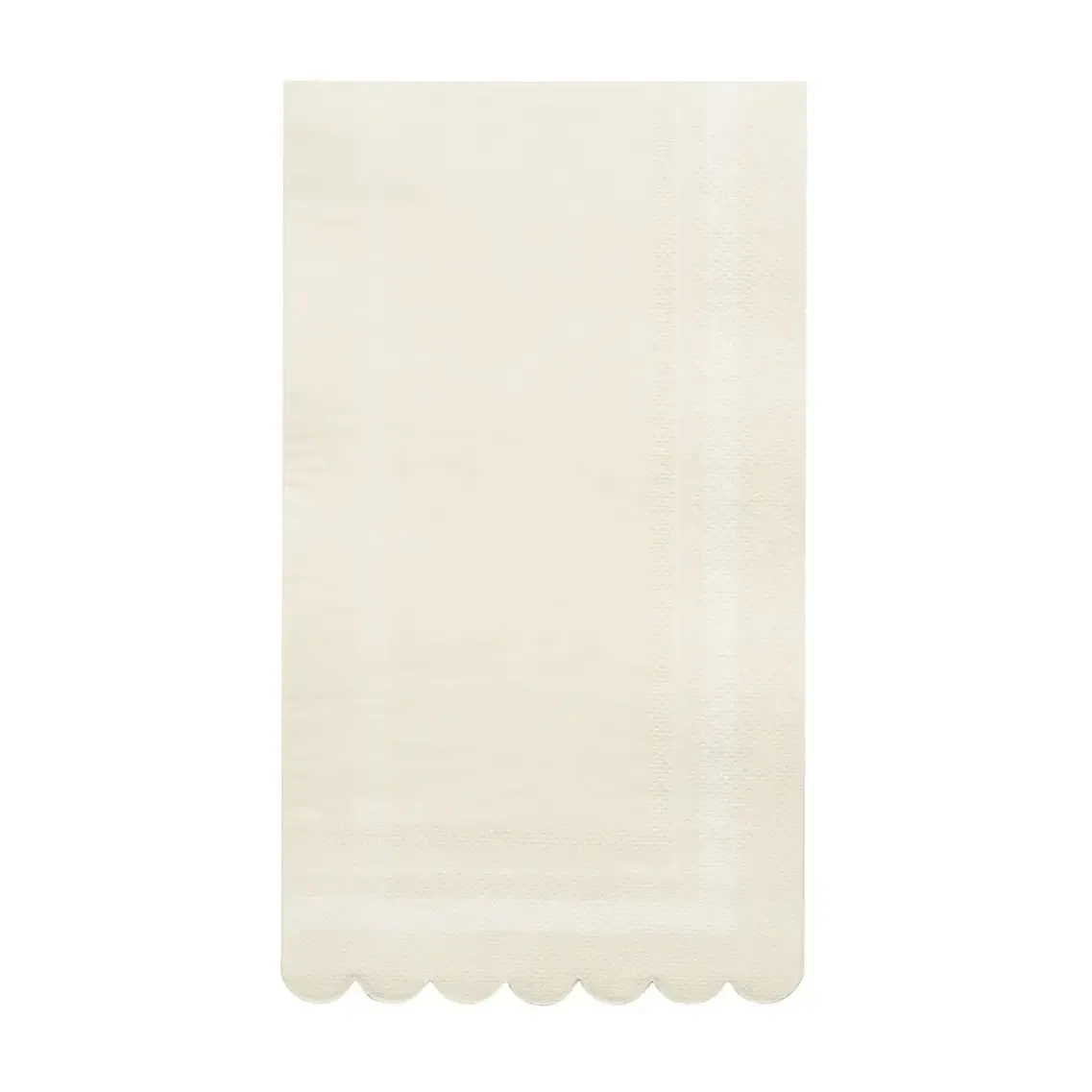 Guest Towel Scalloped Edge Cream