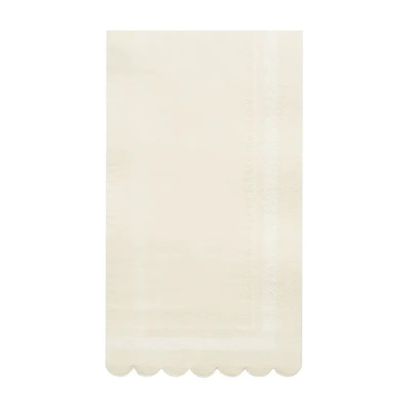 Guest Towel Scalloped Edge Cream