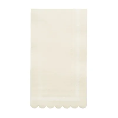 Guest Towel Scalloped Edge Cream