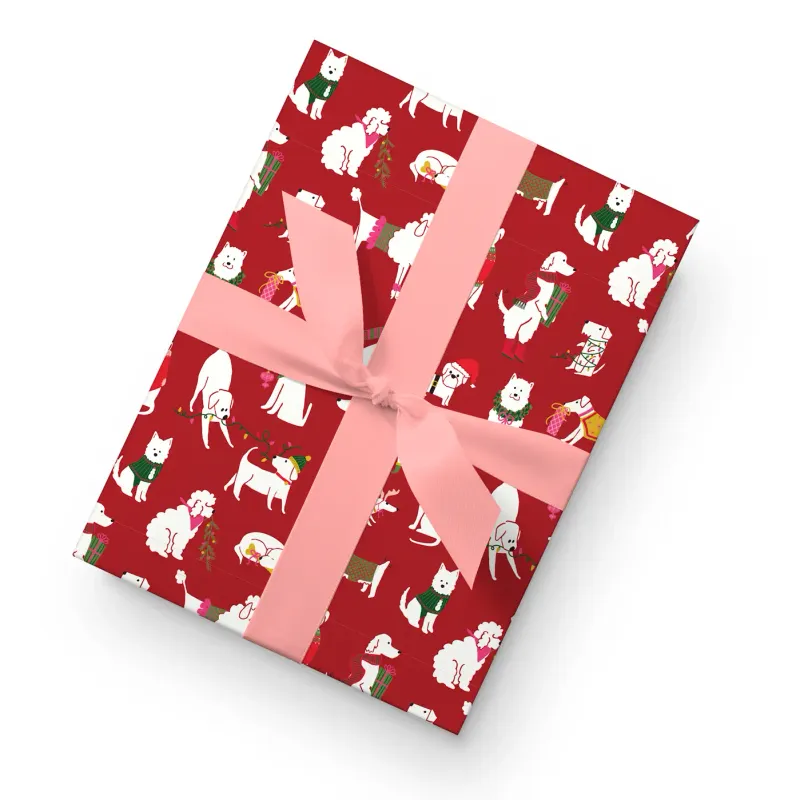 Holiday Dog Gift Wrap (Rolls)