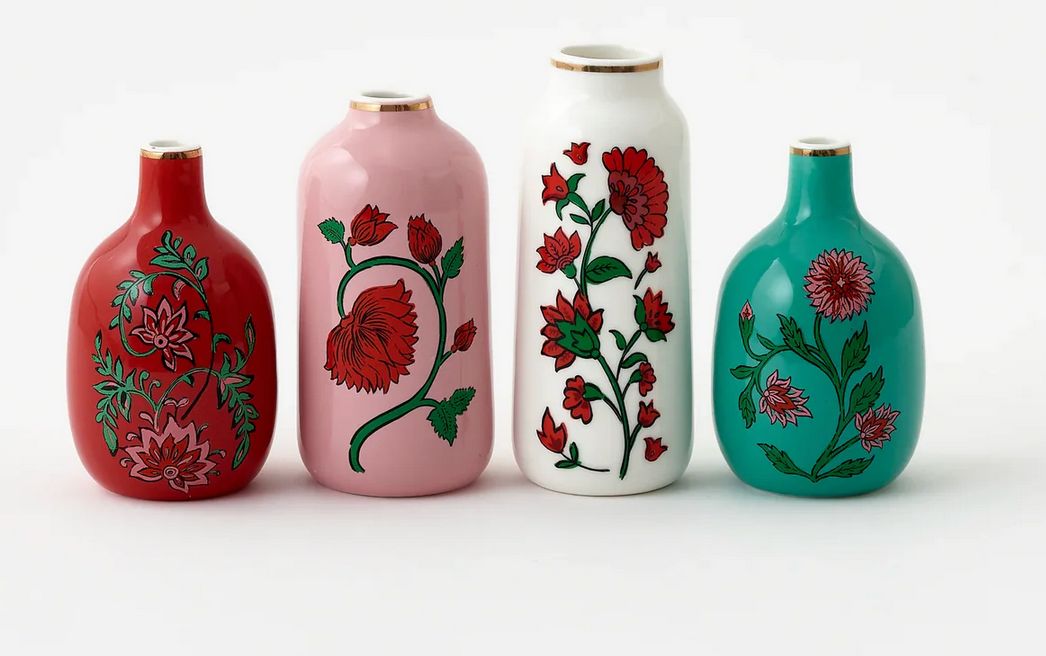 Spice Trail Mini Bud Vase - Red